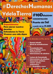 Actividad en Madrid en el Día de los Derechos Humanos