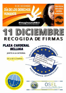 Actividad en Murcia en el Día de los Derechos Humanos